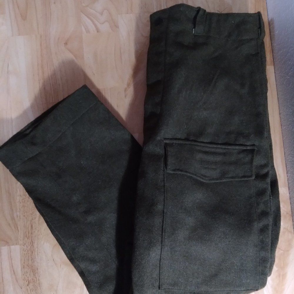 Deadstock Vintage 50s Greek Military Wool Cargo Pants